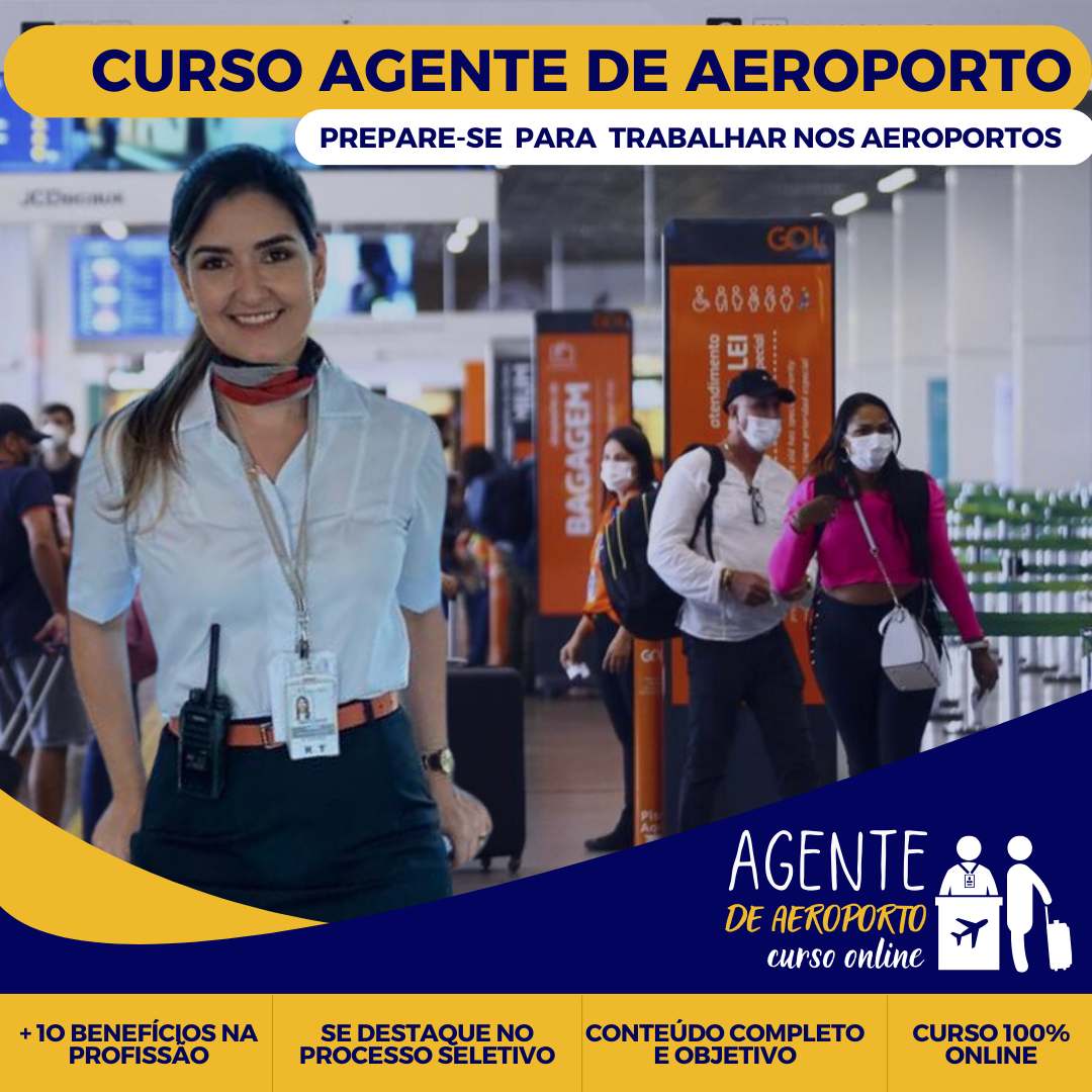 Imagem de Agente de Aeroporto Curso Online  criado por Agente de Aeroporto Online na hotmart