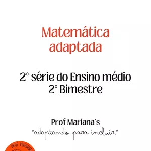 Imagem de capa para o Ebook Matemática adaptada - 2° série do Ensino médio 2° Bimestre