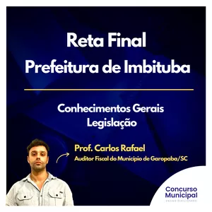 Imagem de capa para o Curso online RETA FINAL PREFEITURA DE IMBITUBA | CONHECIMENTOS GERAIS (LEGISLAÇÃO)