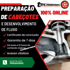 Imagem de capa para o Curso online Tecnomec Preparação de Cabeçotes e Desenvolvimento de Fluxo