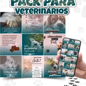 Imagem de capa para o Curso online Pack Canva Para Veterinários