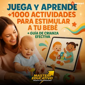 Imagen de portada para Ebook JUEGA Y APRENDE: +1000 ACTIVIDADES PARA ESTIMULAR  A TU BEBÉ + GUÍA DE CRIANZA AFECTIVA