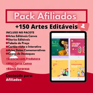Imagem de capa para o Ebook Pack Afiliados Canva