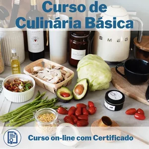 Imagem principal do produto Curso Online em videoaula de Culinária Básica com Certificado