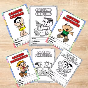 Imagem de capa para o Ebook CAPAS CADERNO EDITÁVEL TURMA DA MÔNICA PDF