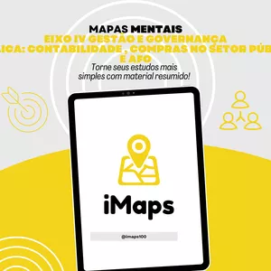 Imagem de capa para o Ebook Mapa Mental do Eixo IV (Contabilidade Pública, Compras e Contratos no Setor Público e AFO) do Concurso Nacional Unificado! 🚀