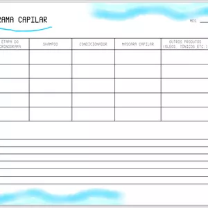 Imagem de capa para o Curso online Organizador - Cronograma capilar - Verão Azul