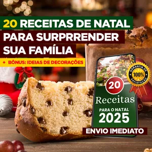 Imagem de capa para o Ebook Receitas de Ouro – 20 Delícias Tradicionais para o Natal