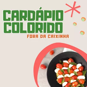 Cardápio Colorido Fora da Caxinha por Fora da Caixinha