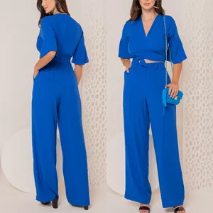 Imagem de capa para o Ebook Molde Conjuntinho Blusa com amarração e Calça com Bolso (P ao GG)