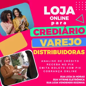 Imagem do curso Plataforma completa para lojas de varejo, atacado e lojas de crediário com pagamento no pix ou boleto próprio com pix