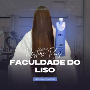 Imagem de capa para o Curso online Curso Faculdade do Liso : Transforme Cabelos com Perfeição