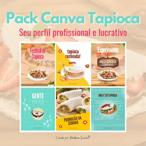Imagem de Pack Tapioca - Posts para Instagram criado por Bárbara Scarlett na hotmart