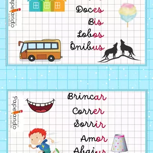 Imagem de capa para o Ebook Fichas parede silabas complexas