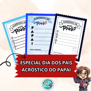 Imagem de capa para o Curso online ATIVIDADE ESPECIAL DIA DOS PAIS - ACRÓSTICO DO PAPAI