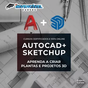 Imagem de capa para o Curso online Combo: AutoCad 2D e 3D e SketchUp