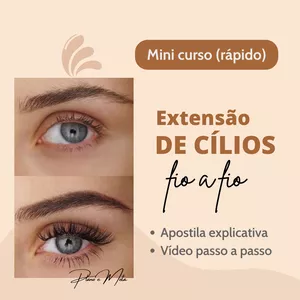 Imagem do curso MINI CURSO  DE EXTENSÃO DE CÍLIOS FIO A FIO