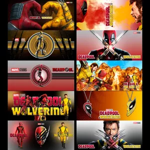 Imagem de capa para o Ebook PACK ARTE DIGITAL PARA CANECAS - DEADPOOL WOLVERINE (10 ARTES) 