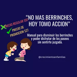 Imagen de portada para Curso online "No mas berrinches, hoy tomo accion"