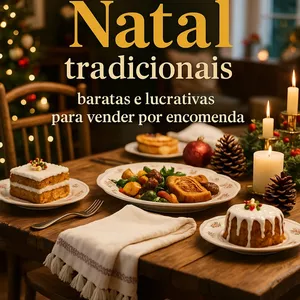 Imagem de capa para o Ebook  Receitas de Natal Tradicionais, Baratas e Lucrativas 