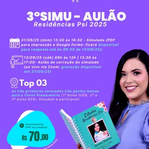 Imagem de capa para o Curso online 3º Simu-aulão 2025