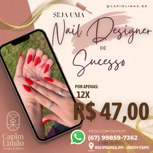 Curso NAIL DESIGNER DE SUCESSO - De ZERO a 3 MIL Em 30 Dias