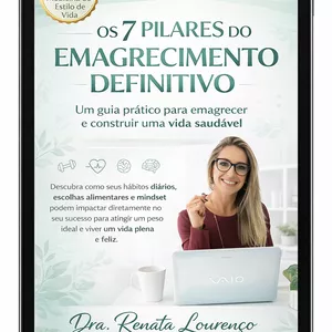 Imagem de capa para o Ebook Os 7 pilares do emagrecimento definitivo. Um guia prático para emagrecer e ter uma vida saudável.