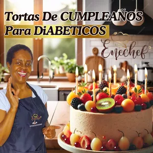 Imagen de portada para Ebook tortas de cumpleaños para diabeticos y amantes de la vida sana, hechas en casa.