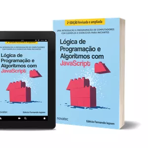 Imagem de capa para o Ebook Lógica de programação e algoritmos com JavaScript