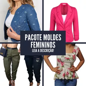 Imagem de capa para o Ebook Pacote 200 Moldes Femininos