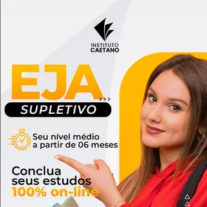 Imagem de capa para o Curso online Curso Supletivo EJA (Conclusão do Ensino Médio).