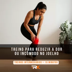 Imagem de capa para o Curso online Treino para reduzir a dor ou incômodo no joelho&nbsp;- Treinos Rápidos – 15 Minutos