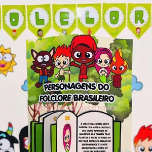 Imagem de capa para o Ebook Livrinho Personagens Do Folclore Brasileiro 