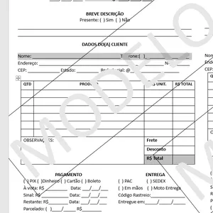 Imagem de capa para o Ebook Talão de Pedidos para encomendas e vendas.