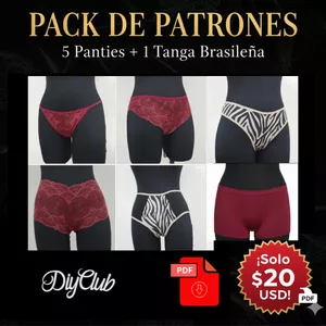 Imagen de portada para Ebook PACK LENCERÍA PRO: 6 PATRONES DE PANTIES DE DAMA