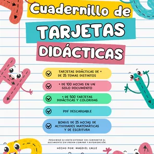 Imagen de portada para Ebook 📚 Cuadernillo de TARJETAS DIDÁCTICAS ✨ 