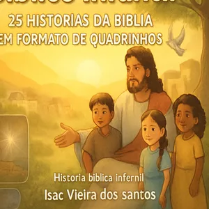 Imagem de capa para o Curso online Quadrinho Bíblico Infantil 25 Histórias da Bíblia em Formato de Quadrinhos