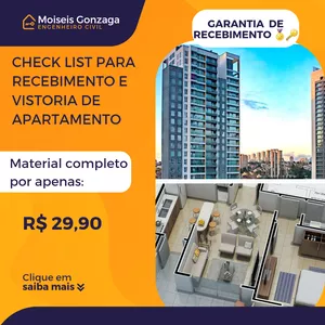 Imagem de capa para o Ebook CHECKLIST PARA RECEBIMENTO E VISTORIA DE APARTAMENTO 