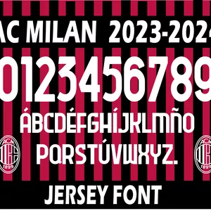 Cover image for Online course FONT AC MILAN 2023-2024 VECTOR TTF, SVG, PDF, PNG, JPG