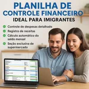 Imagem de capa para o Ebook 📊 Planilha de Controle Financeiro – Ideal para Imigrantes
