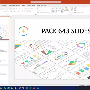 Imagem de capa para o Curso online 643 Slides de PowerPoint 100% Editáveis