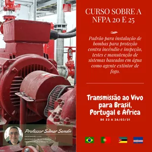 Imagem principal do produto Curso NFPA 20 e NFPA 25 em Português.
