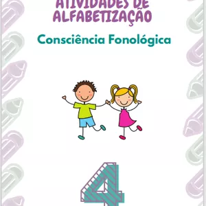 Imagem de capa para o Ebook Atividades de Alfabetização 4 - Consciência Fonológica
