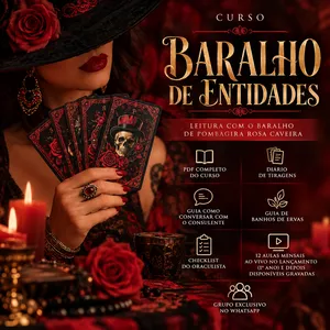 Imagem do curso BARALHO DE ENTIDADES - Curso de leitura completo com o Baralho de Pombagira Rosa Caveira