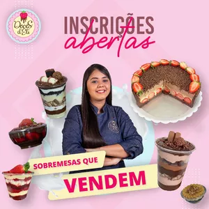 Imagem de capa para o Curso online Sobremesas que vendem - Doces d"Eli