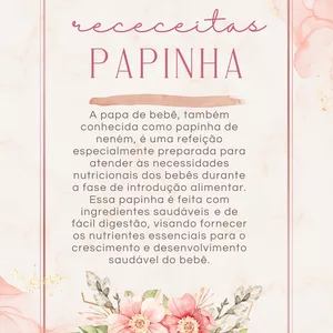Imagem de capa para o Ebook papinhas de nenen