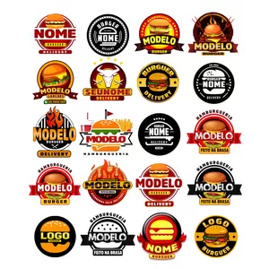 Imagem de capa para o Curso online 20 Logomarcas PSD PREMIUM 100% editáveis para Hamburgueria 2023