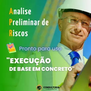 Imagem de capa para o Ebook APR - Execução de base em concreto