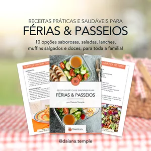 Imagem de capa para o Ebook 10 Receitas Práticas e Saudáveis para Férias e Passeio