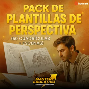 Imagen de portada para Ebook PACK DE PLANTILLAS DE PERSPECTIVA (50 CUADRÍCULAS + ESCENAS)